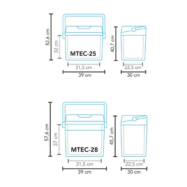 Glacire thermolectrique 12/24V et 230V MESTIC MTEC-25 / MTEC-28