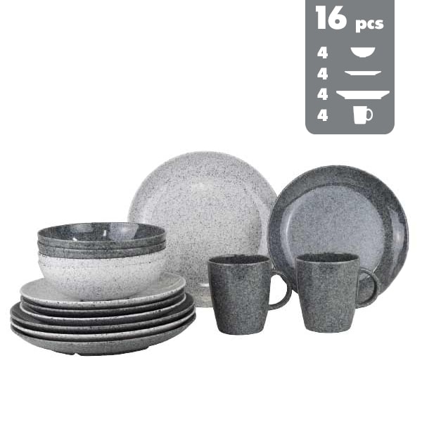 Lot de vaisselle Mlamine GRANIT