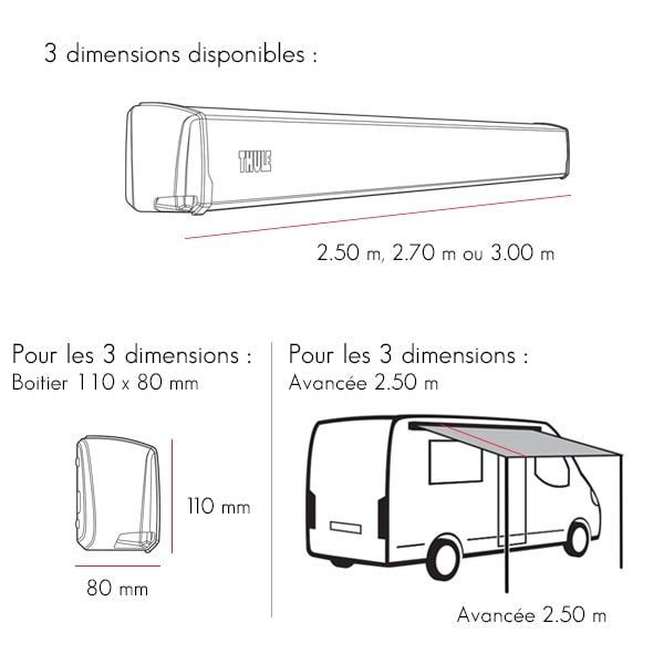 Store THULE Omnistor 3200 Anodis de 2,50  3m