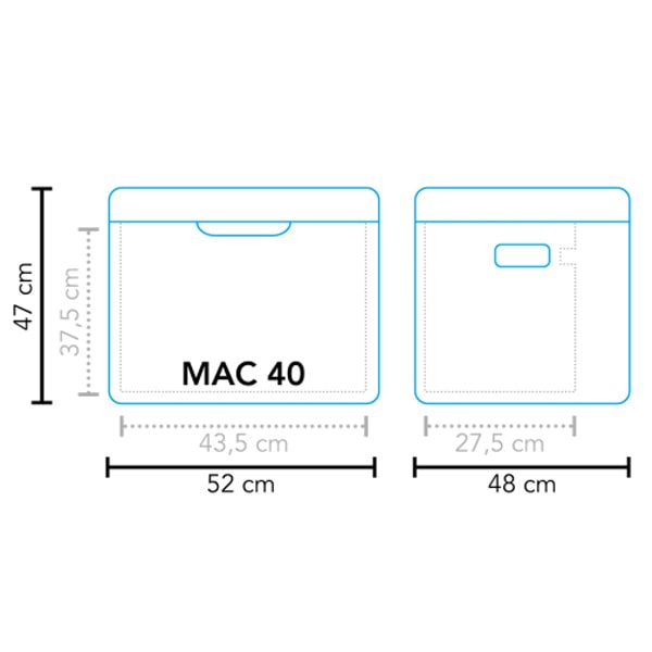 Glacire 42L  absorption 12V, 230V et Gaz MESTIC MAC-40 AC/DC
