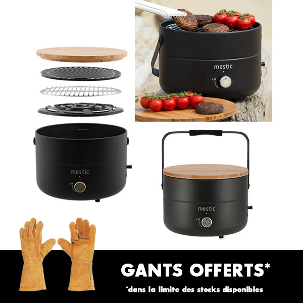 Barbecue gaz 3 en 1 mini chef Mestic MB-100 