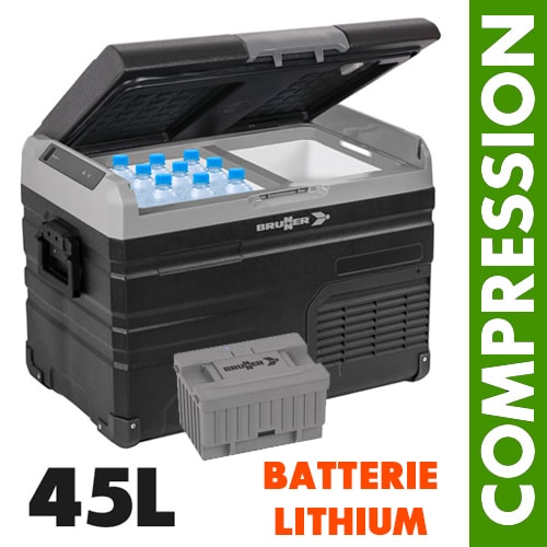 Glacière Brunner POLARYS Freeze 12-220V 45L + batterie lithium