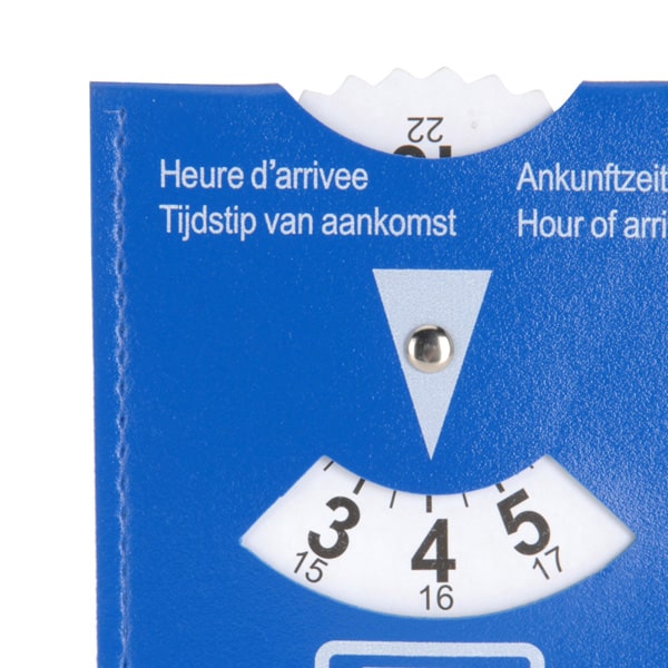 Disque de stationnement zone bleue avec horloge automatique