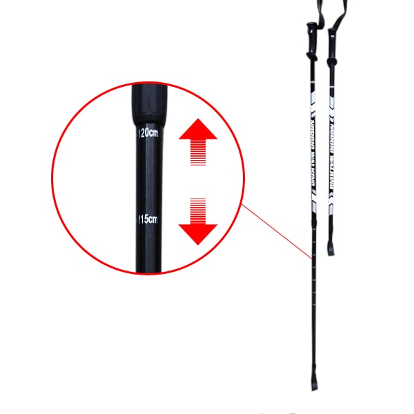 Lot de 2 Btons de marche nordique tlescopique