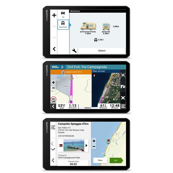 GPS Garmin CAMPERCAM 795 avec DASHCAM