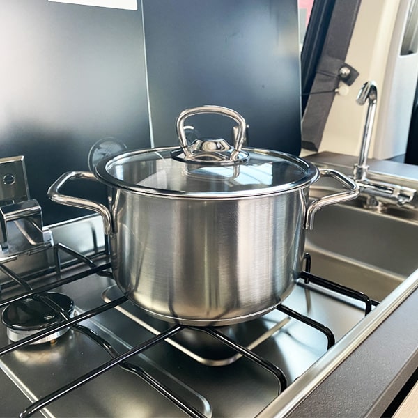 Casserole acier inoxydable 16 cm avec couvercle