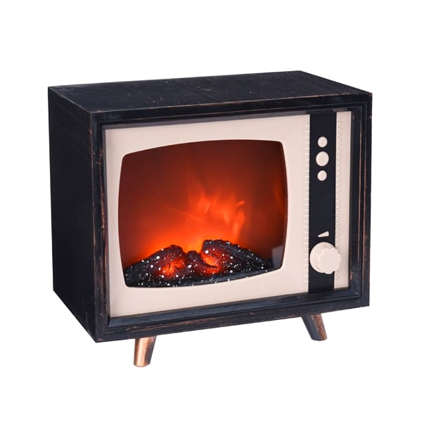Télé imitation feu de cheminée LED
