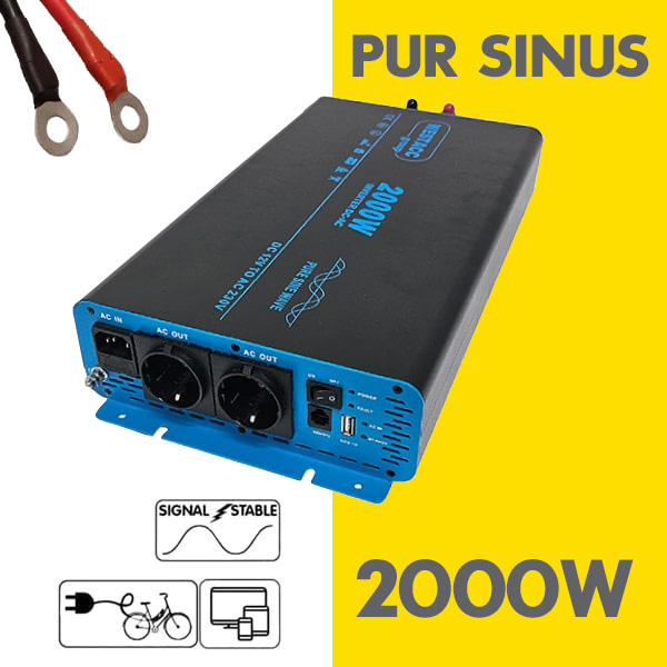 Convertisseur 12V 2000W Pur Sinus