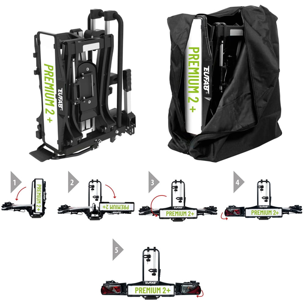 Porte-v�los pour attelage Premium 2 Plus porte hayon EUFAB