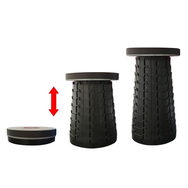 Tabouret tlescopique rtractable noir