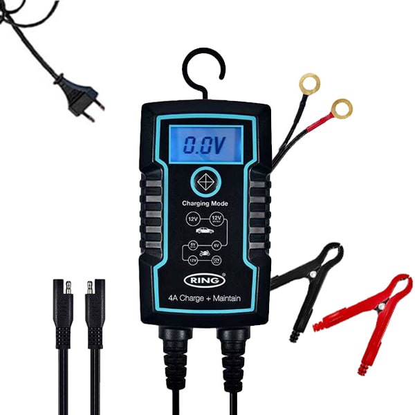 Chargeur de batterie Intelligent 6 - 12V Sirius 4+ Max 80Ah Maintien de  charge ELECTROMEM Écran numérique Auto Moto