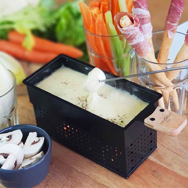 Kit raclette et fondue  la bougie pour 2 personnes Cookut