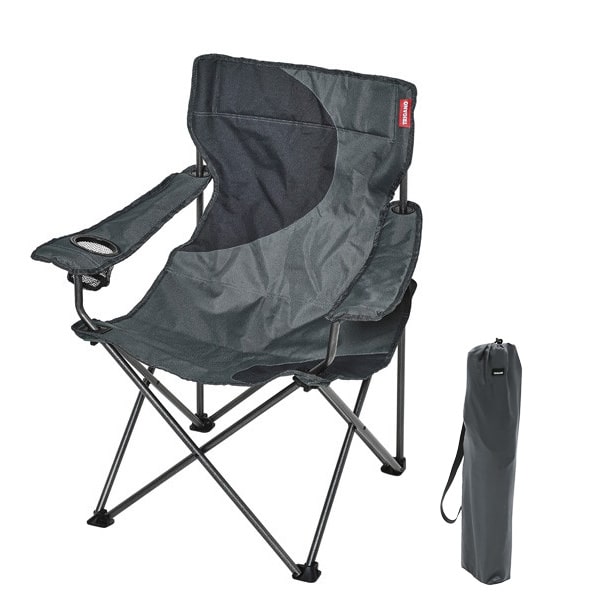 Fauteuil en toile Gris Noir Trigano