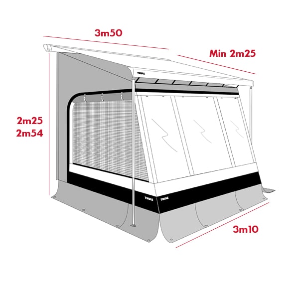 Auvent EASYLINK THULE 3m10 Reconditionn