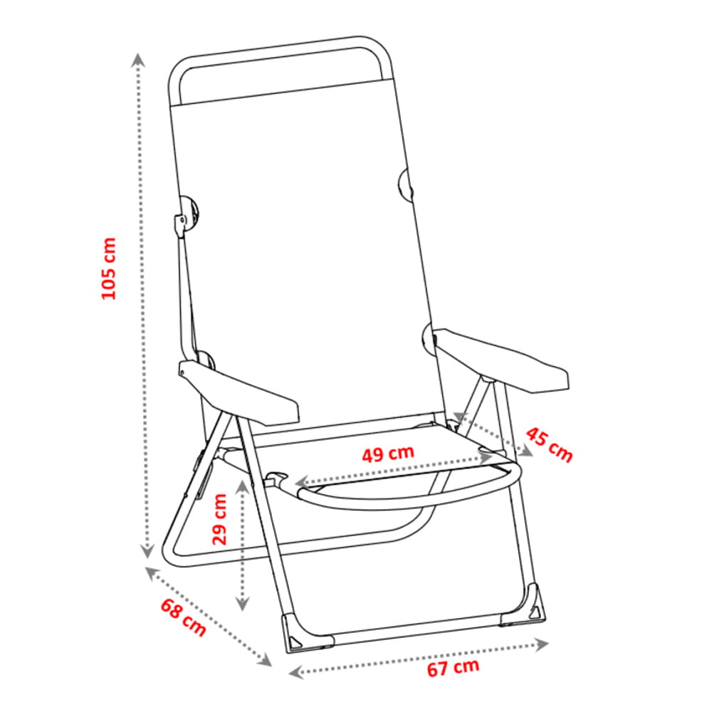 Fauteuil de plage alu confort turquoise TRIGANO