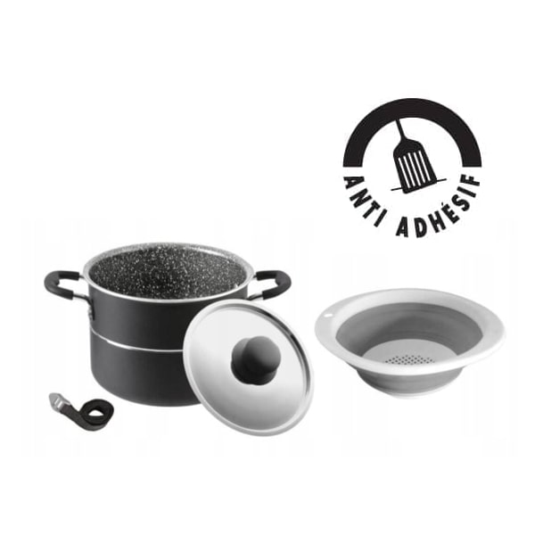 Popote alu PIRATE Stone rock 22cm 3+1 pices
