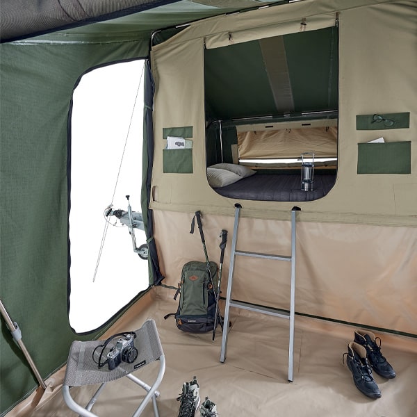 Caravane pliante CAMPTRAIL 750 Trigano essieu frein