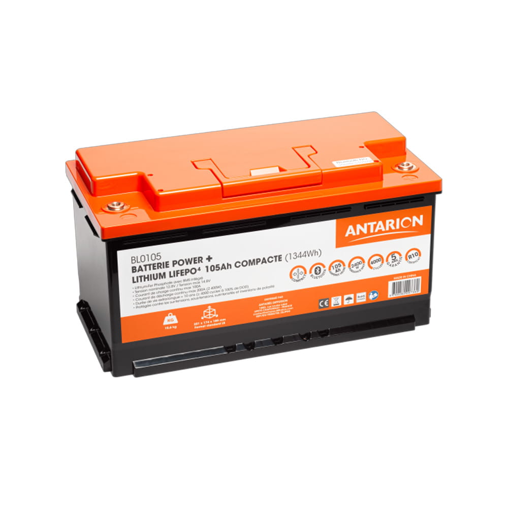 Batterie Lithium 12V 105-165-210 Ah Bluetooth Power Plus ANTARION