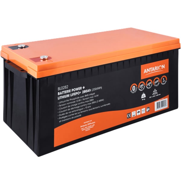 Batterie Lithium 12V 105-165-280Ah BLUETOOTH POWER+ ANTARION 