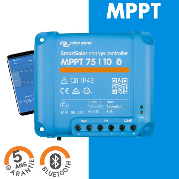 Regulateur de charge solaire MPPT SmartSolar Bluetooth 75V - 10A
