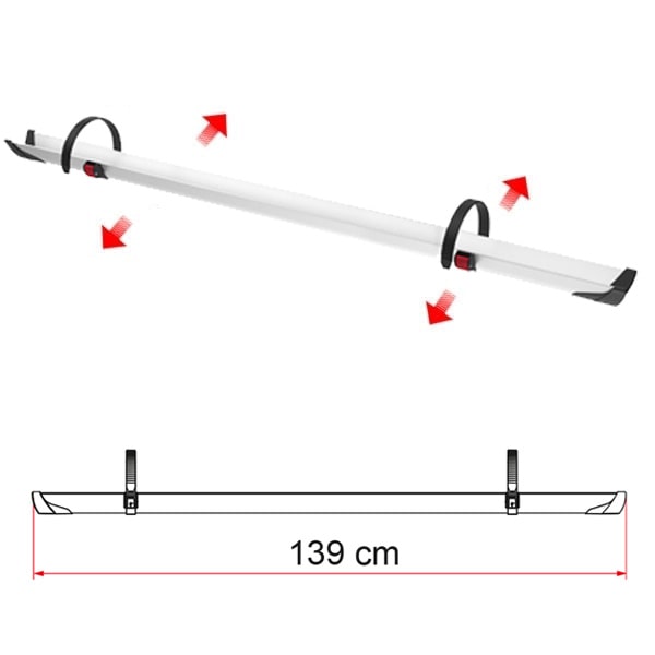 Rail PLUS FIAMMA XL 139 cm