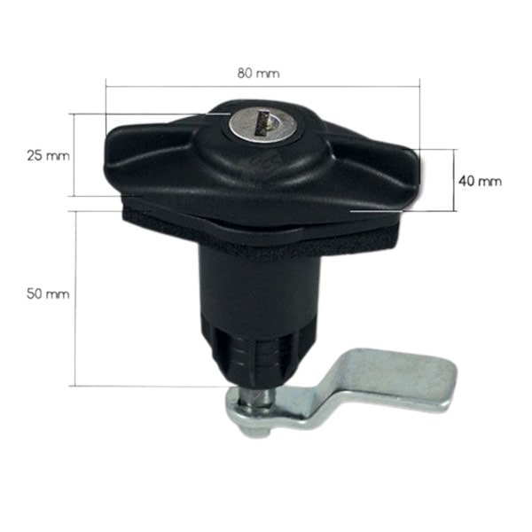 SERRURE FAP 1209 NOIR - Camping-car, caravane, fourgon