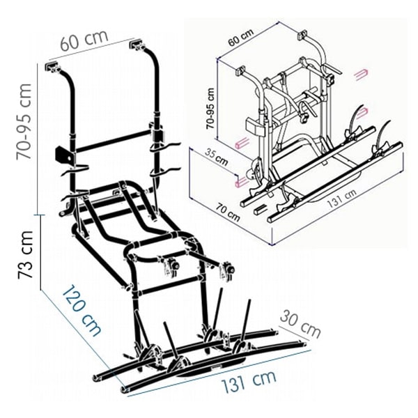 Porte-vlos tlescopique THULE LIFT V16 Motoris 12V Reconditionn