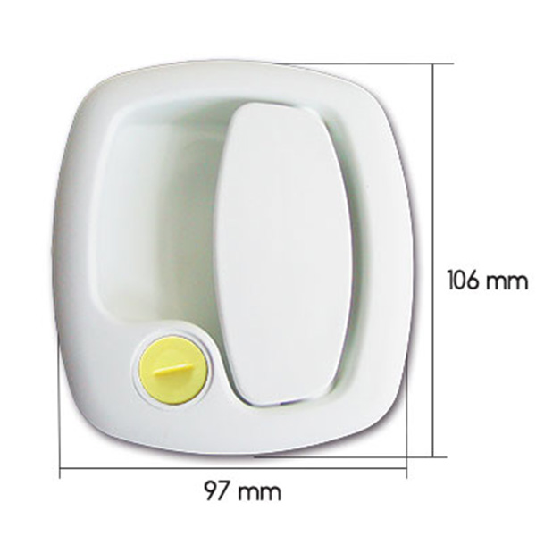 Poigne extrieure FAP 1200 NEW SYSTEM Blanche sans barillet