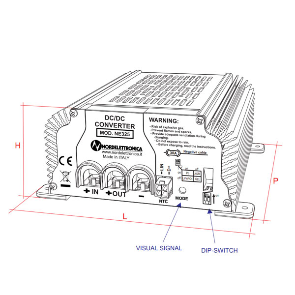 Transformateur chargeur de batterie NORDELETTRONICA NE325 40A