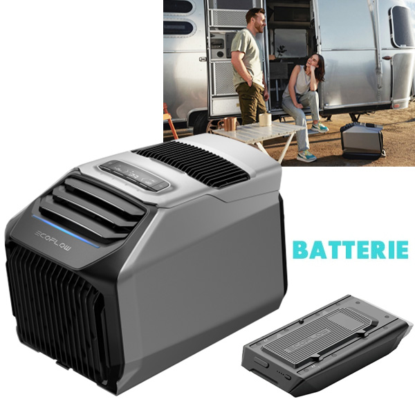 Climatiseur portable Ecoflow Wave 2 + batterie pour camping-car