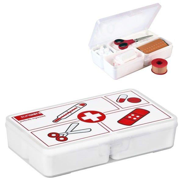 Boite  pharmacie avec compartiments amovibles