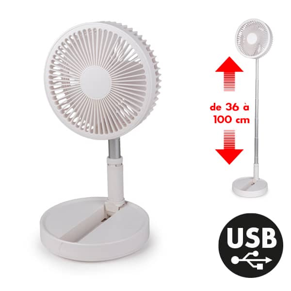 Ventilateur de table et sur pied compact sans fil 