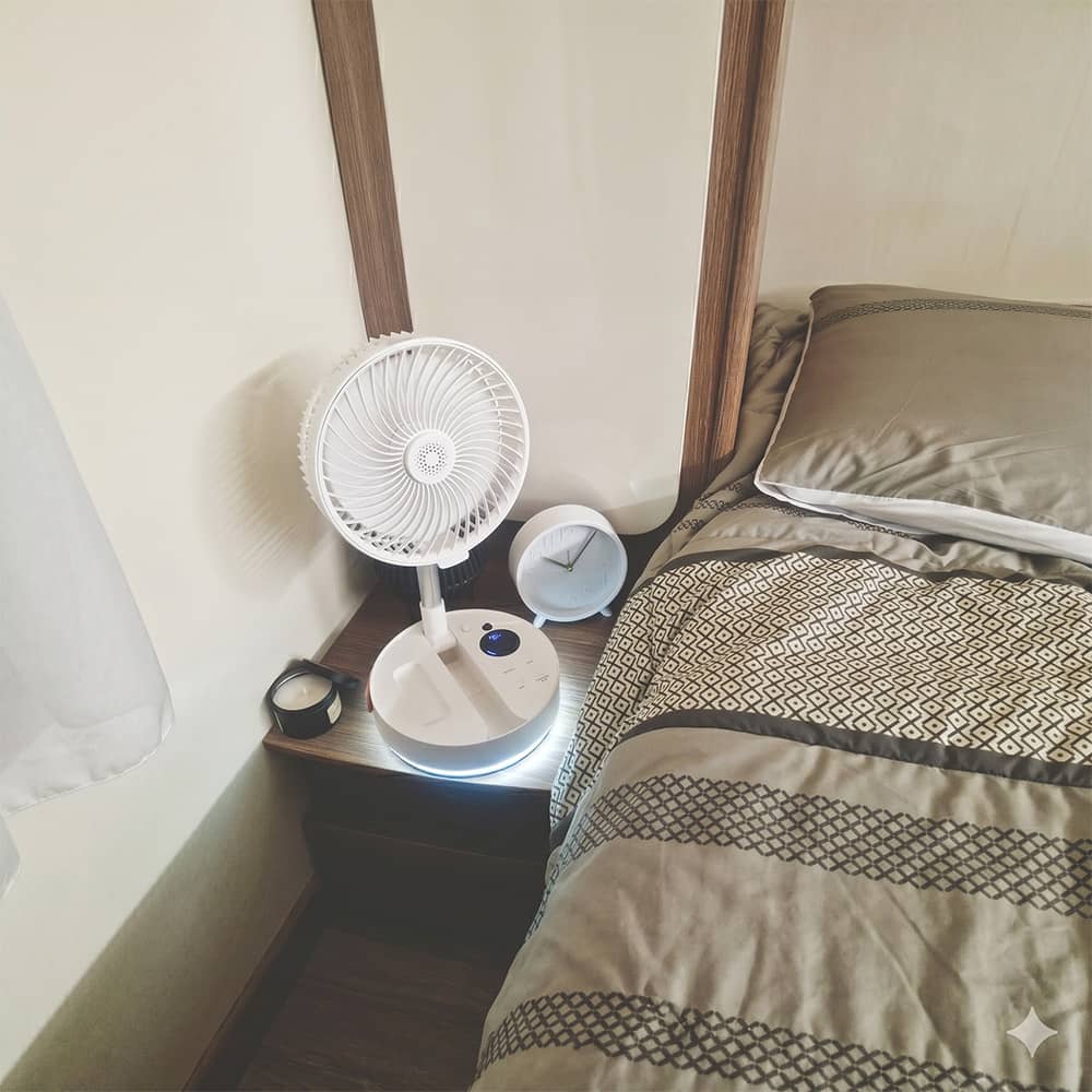Ventilateur portable extensible rechargeable USB INCASA