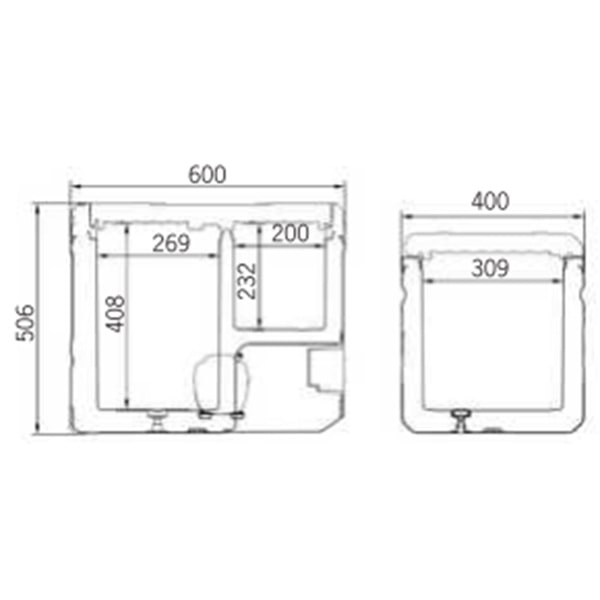 GLACIÈRE À COMPRESSION BIZONE 45L CARBEST 12V / 24V, 45L, Avec