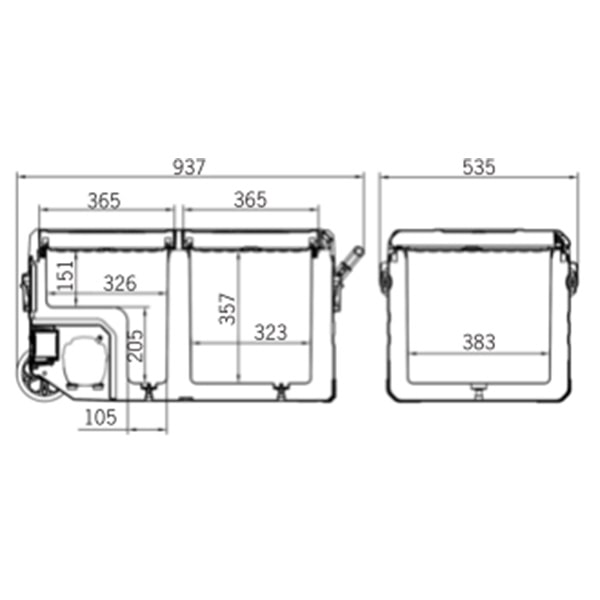Glacire DUALCOOLER 72L Carbest