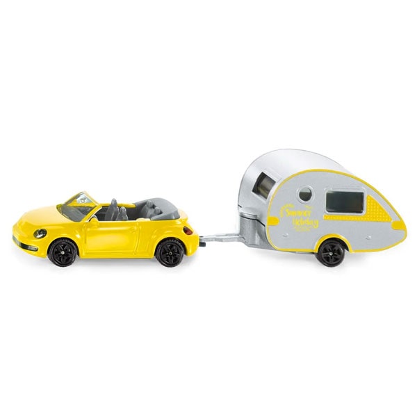 Jouet voiturette Volkswagen + caravane miniature