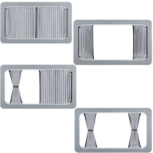 Rideaux occultants SOPLAIR Arrire 5 pices VW T4 chassis court 