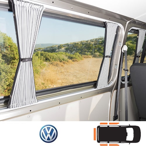 Rideaux occultants SOPLAIR Arrire 5 pices VW T4 chassis court 