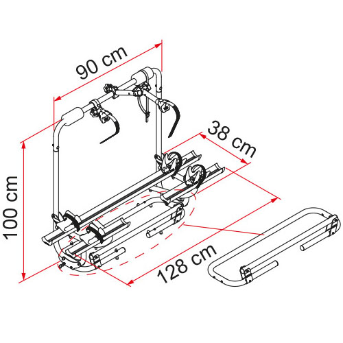 Porte Vlos FIAMMA Caravane Carry Bike XL A Pro 200 E-Bike Reconditionn 