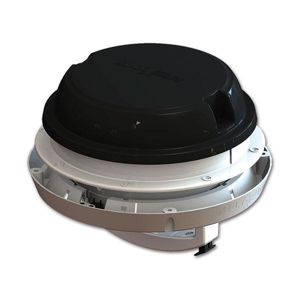 Arateur de toit MAXXFAN Dome Plus Noir LED