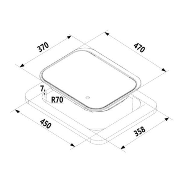 Rchaud 2 feux CARBEST 470x370mm