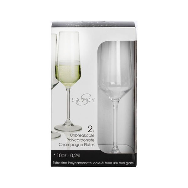 Lot de 2 flutes  champagne SAVOY