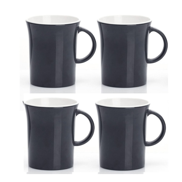 Lot de 4 Mugs Mlamine Two Tone 