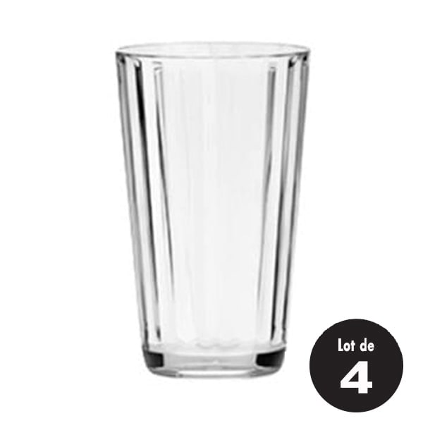 Lot de 4 verres acryliques 45cl