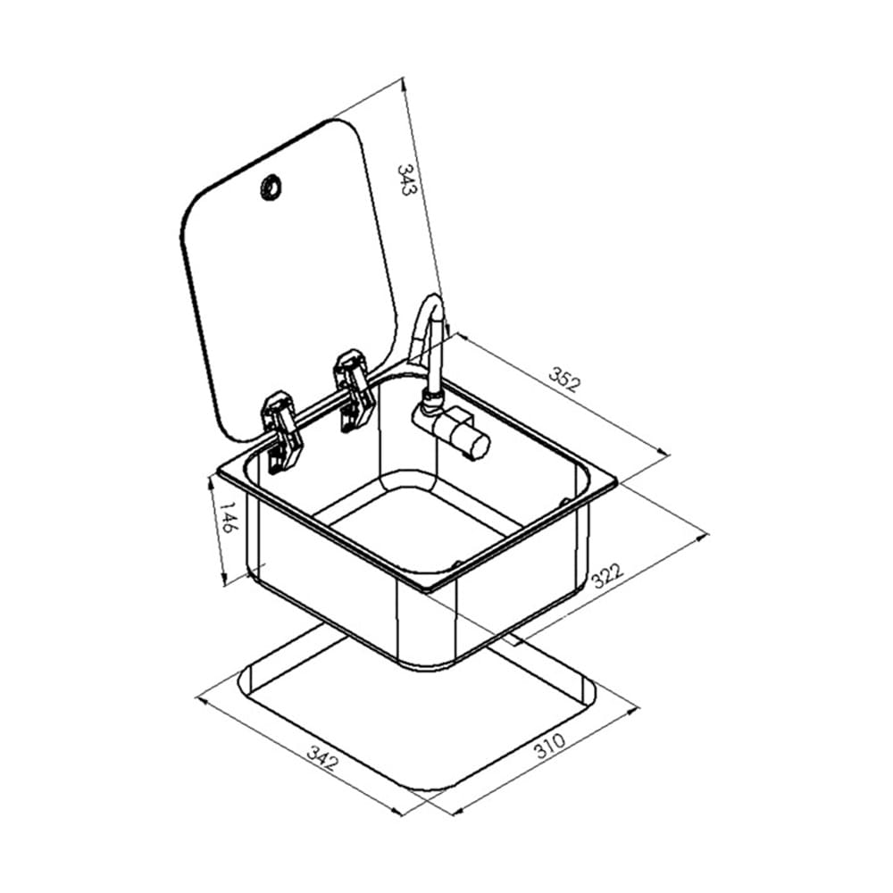 �vier � couvercle avec robinet Carbest
