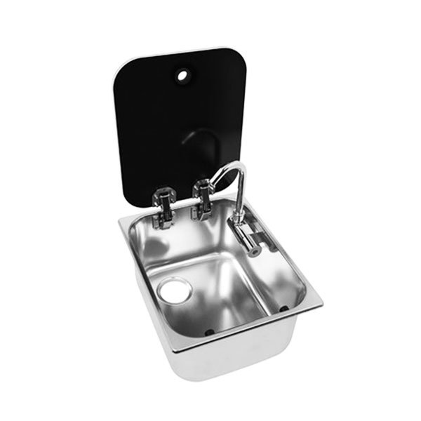 CARBEST Evier inox avec couvercle