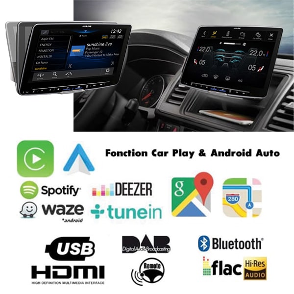 Station multimdia PACK ALPINE ILX-F115D + camra IDCAM 120FB