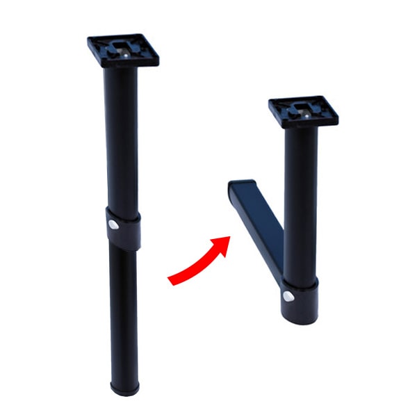 Pied de table rabattable Noir 67,5cm