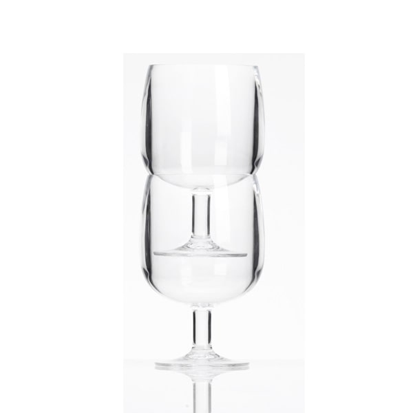 Lot de 2 verres  vin empilables acryliques 23cl