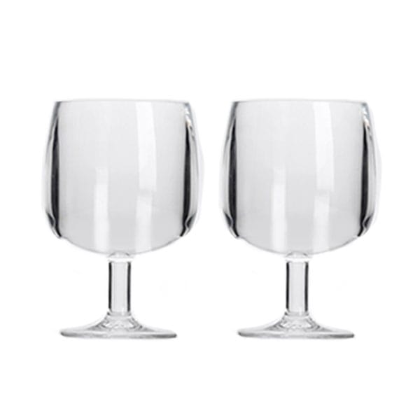 Lot de 2 verres  vin empilables acryliques 23cl
